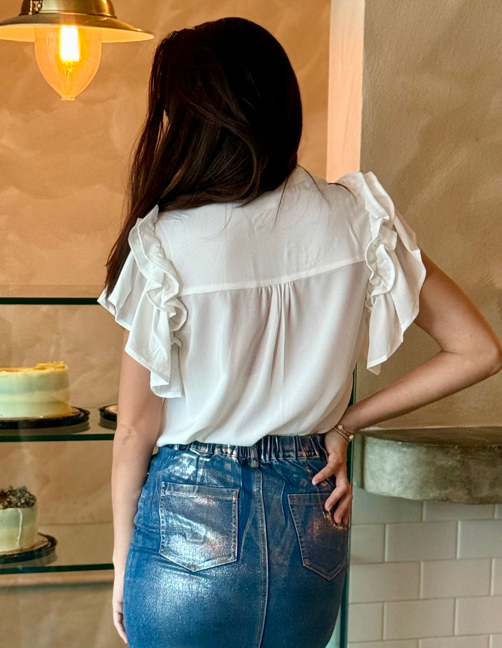 Ruffles Crepe Blouse