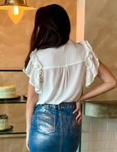 Load image into Gallery viewer, White Crepe Blouse
