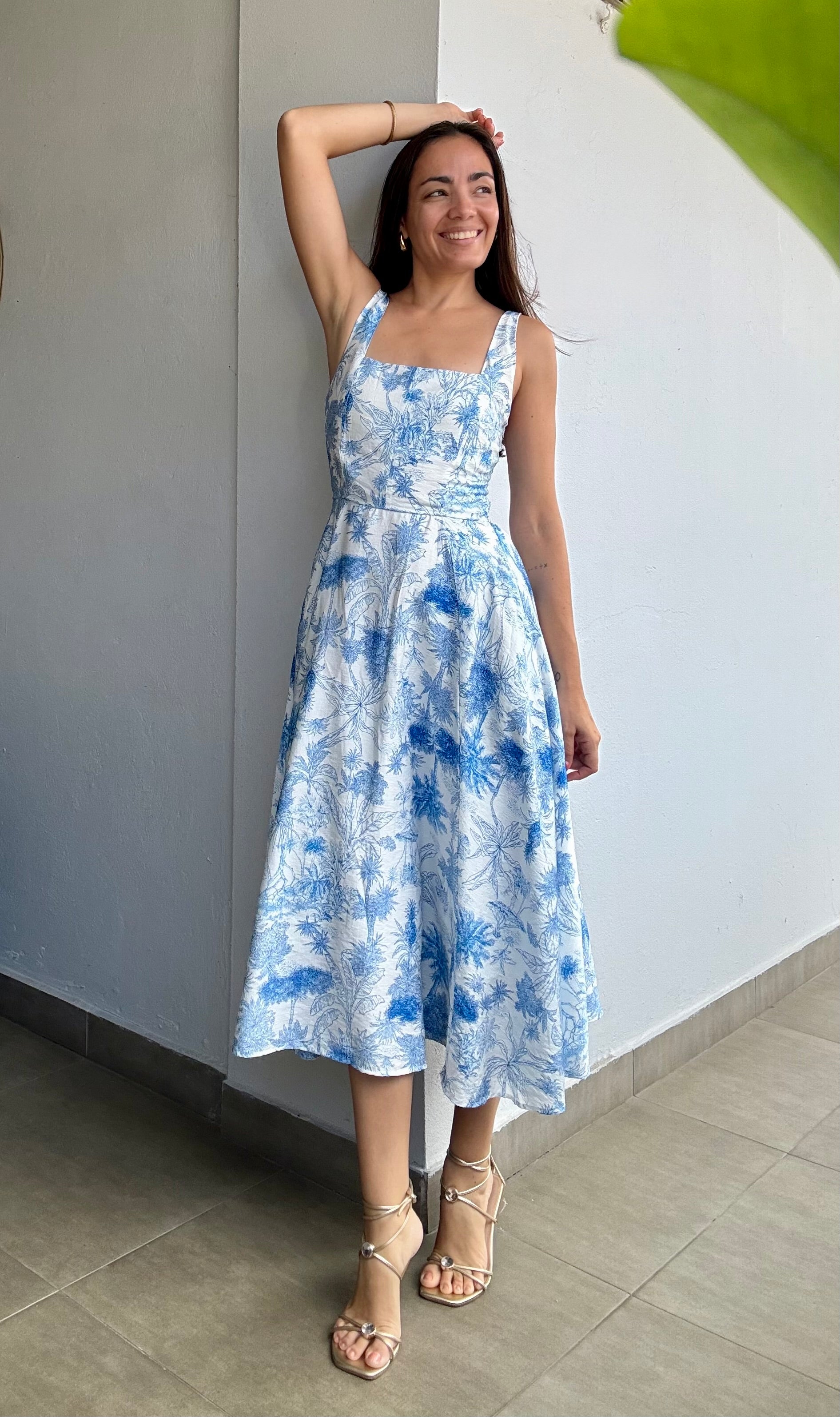 Tropical Blue Dress
