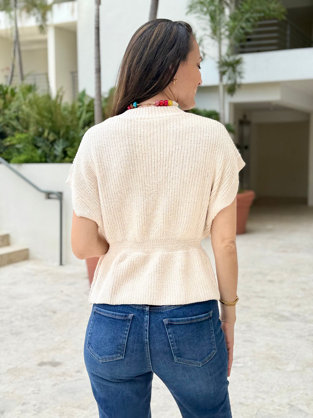 Golden Buttons Knit Vest