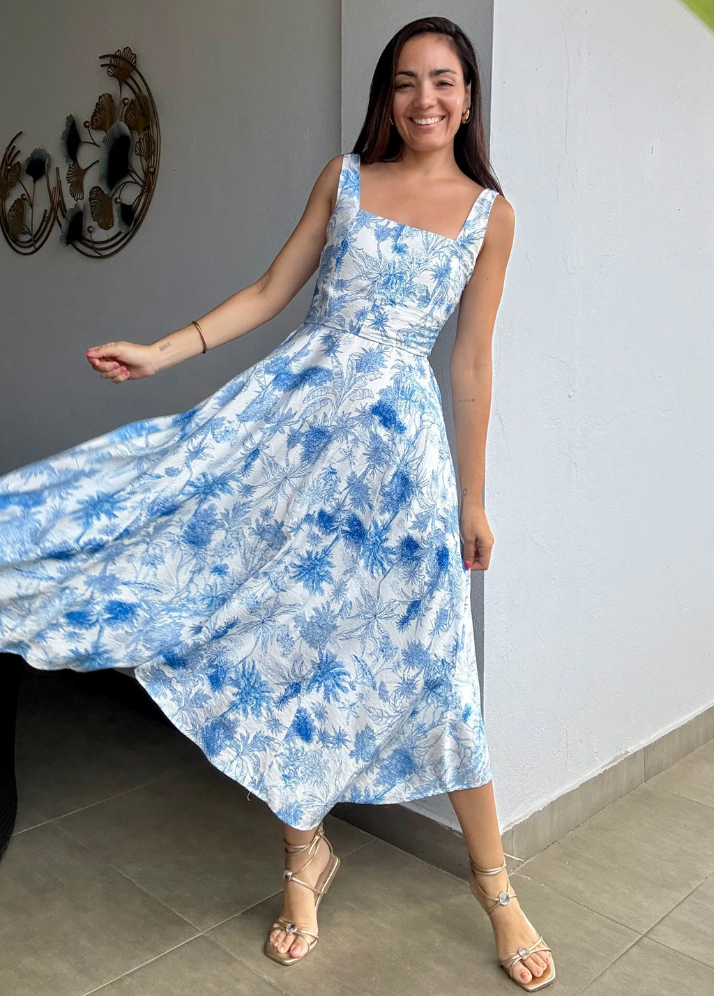 Tropical Blue Dress