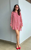 Red Stripes Dress