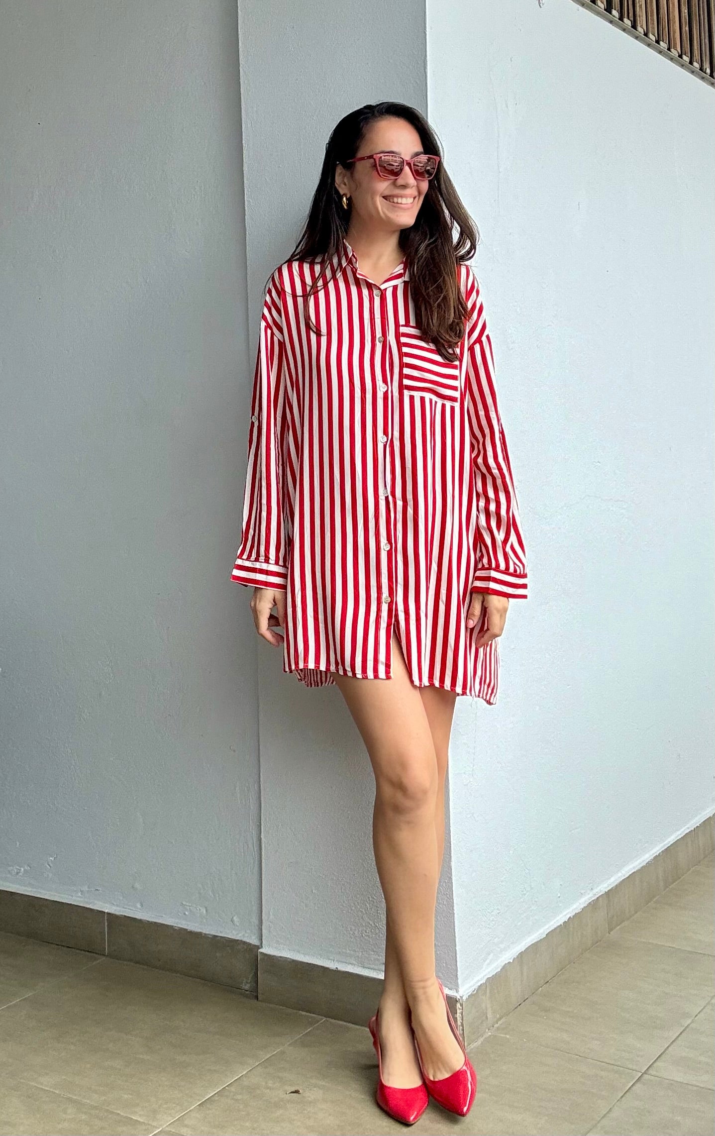 Red Stripes Dress