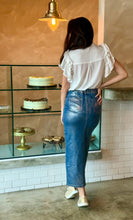 Load image into Gallery viewer, Glitter Denim Pencil Skirt
