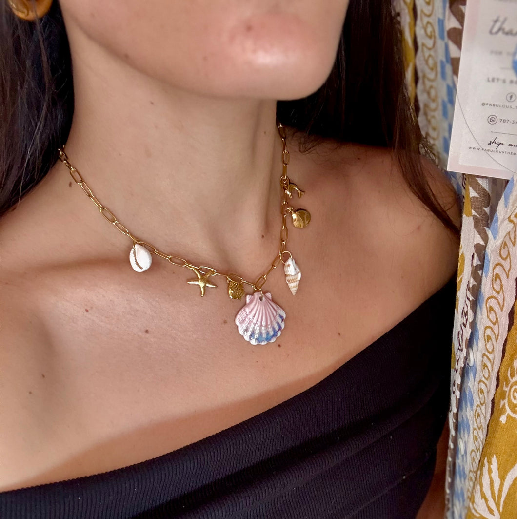 Full Of Charms Shell Necklace