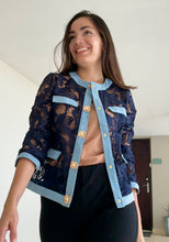 Load image into Gallery viewer, Navy Lace jacket
