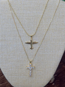 Rhinestones Cross Necklace