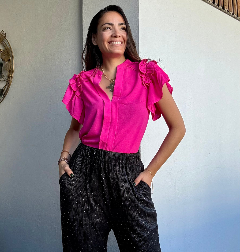 Ruffles Crepe Blouse