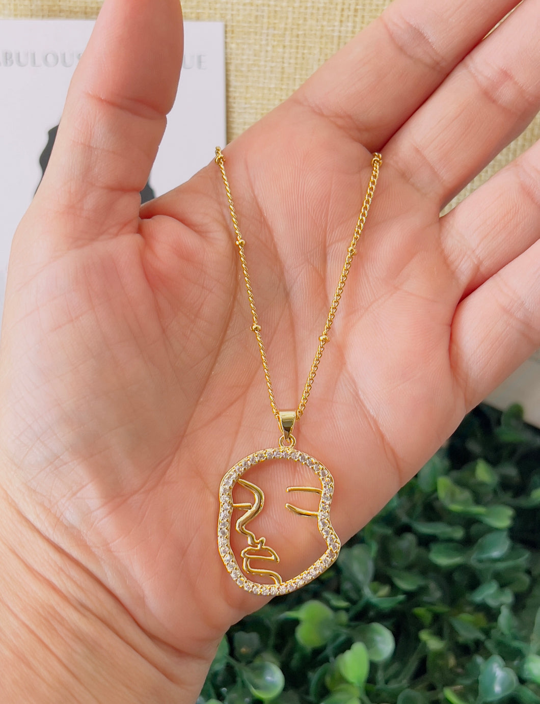 Silhouette Gold Necklace