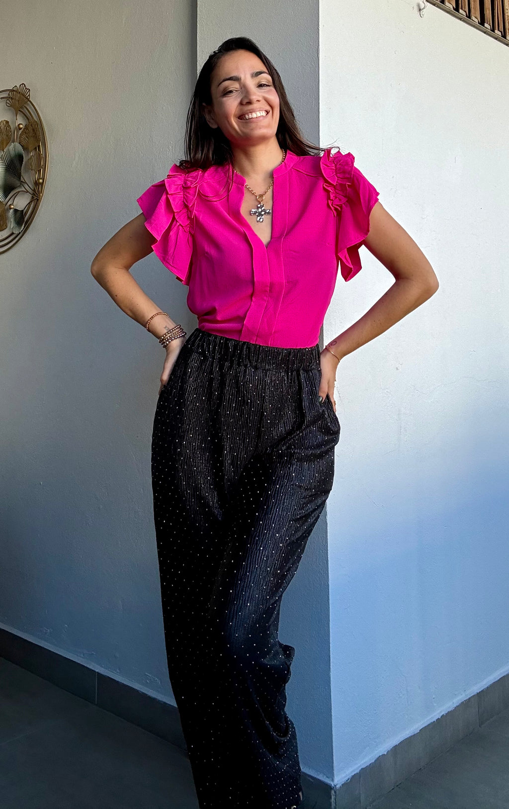 Ruffles Crepe Blouse