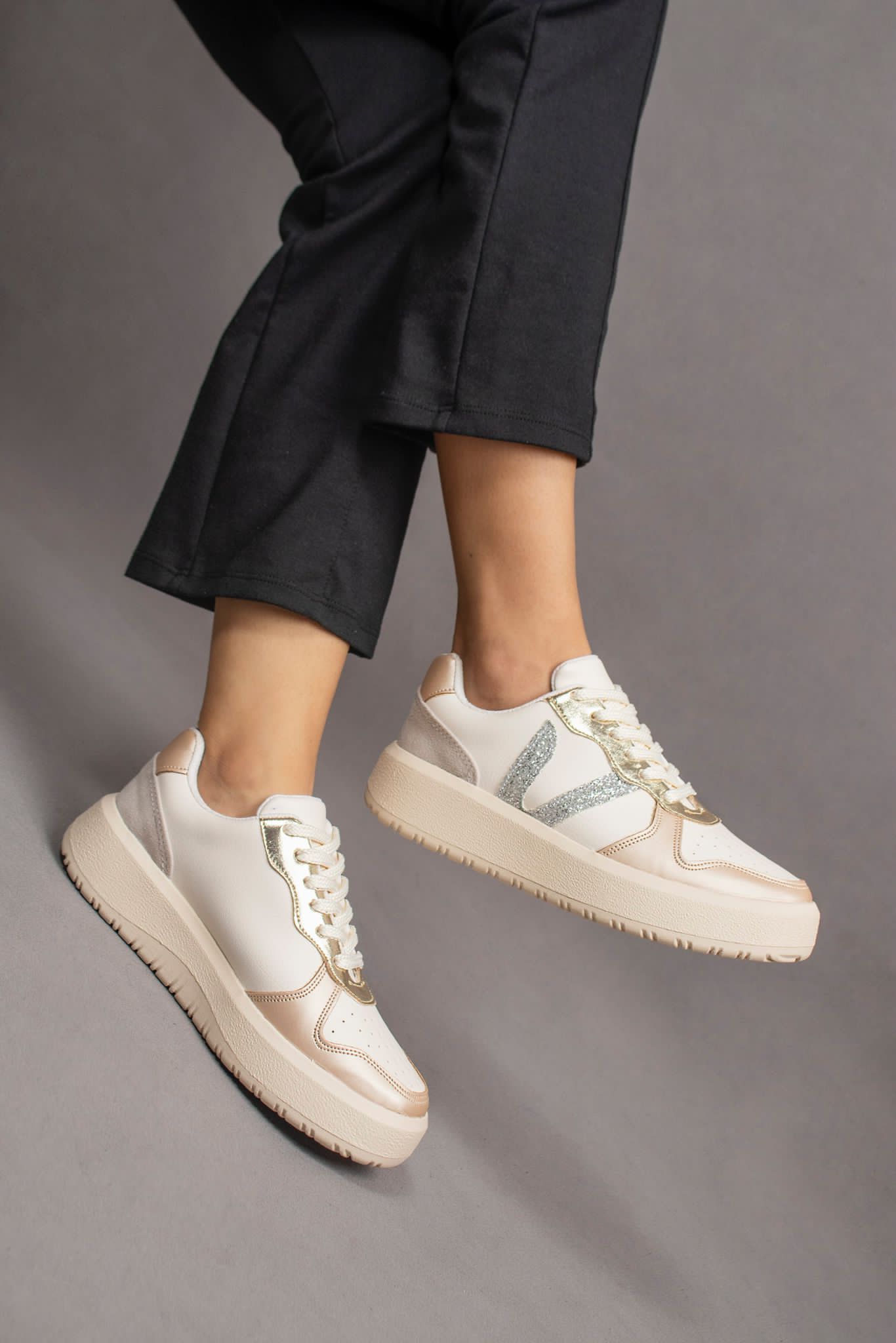 Metallic Trio Makers Sneakers