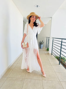 Bohemian Off White Lace Dress