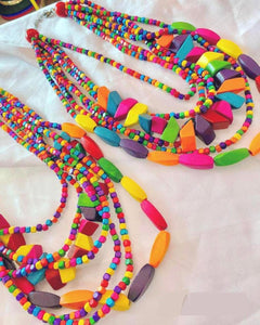 Colorful Wood Necklace