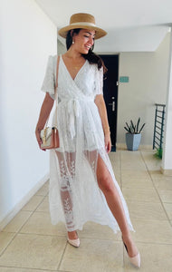 Bohemian Off White Lace Dress