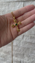 Load and play video in Gallery viewer, Stone Roses Cross Necklace

