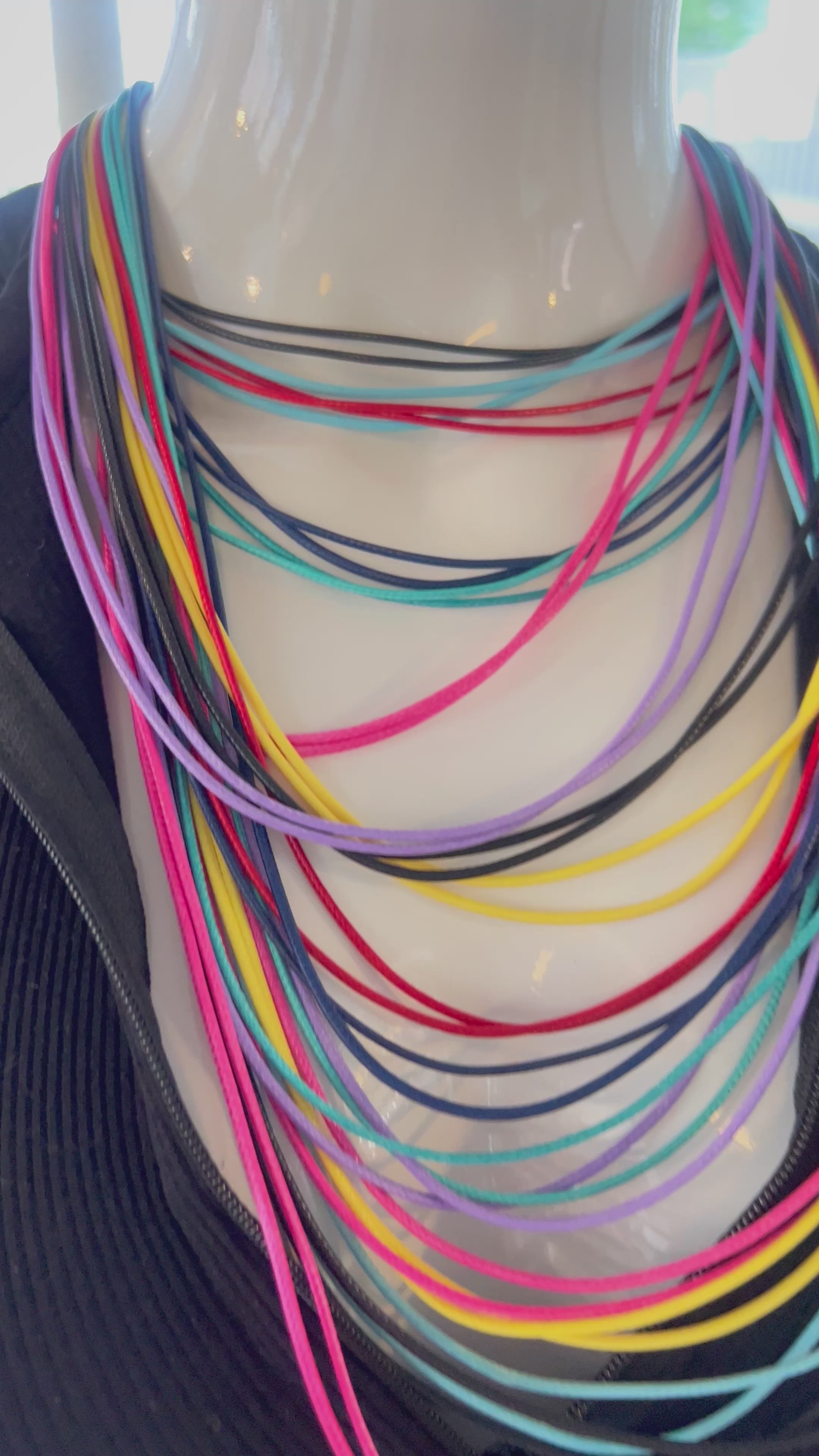Rainbow Strings Necklace Set