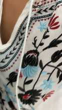 Load image into Gallery viewer, Boho Embroidered white top
