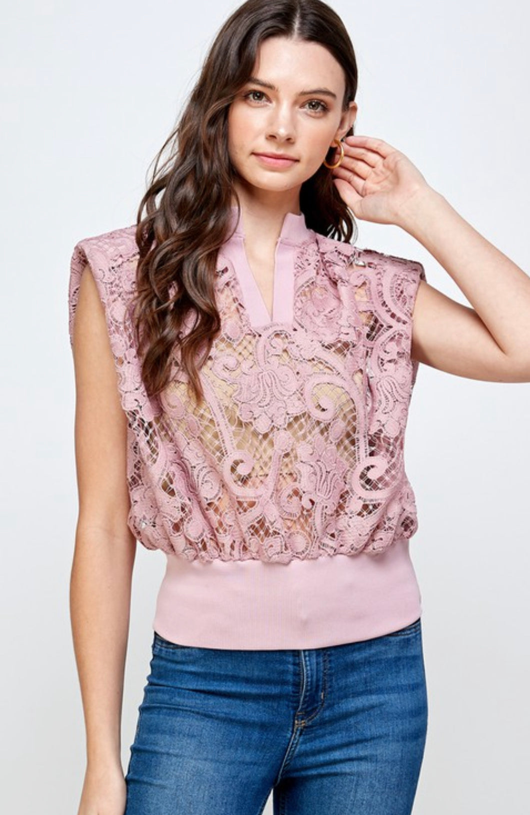 Rose Lace Top