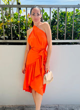 Load image into Gallery viewer, Orange Wrap Around Skirt
