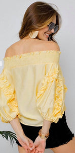 Yellow Off Shoulder Top