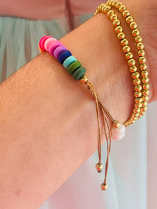 Rainbow Pink Heart Bracelet