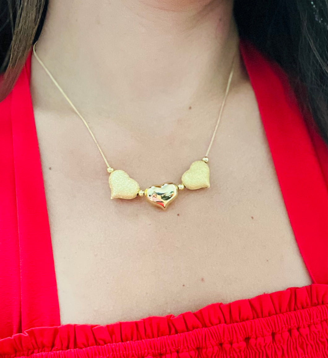 Hearts Gold Necklace