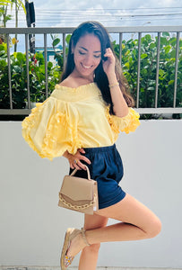 Yellow Off Shoulder Top