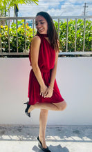 Load image into Gallery viewer, Burgandy One Shoulder Dress
