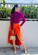 Load image into Gallery viewer, Orange Wrap Around Skirt
