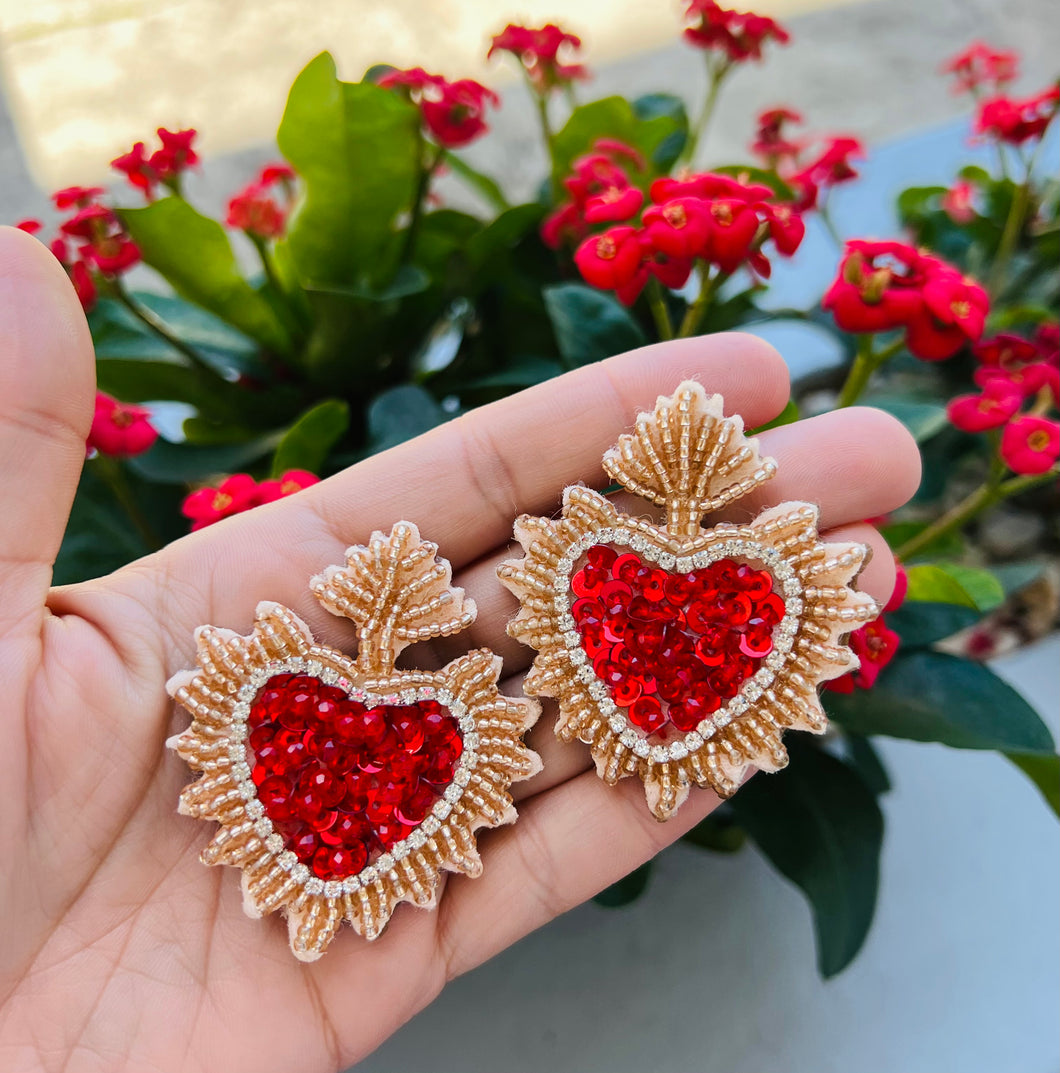 Flaming Hearts Earrings